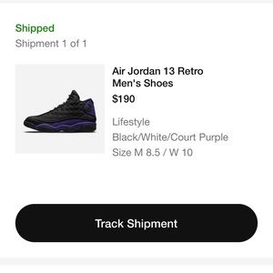 Black/Purple Jordan 13 retro
